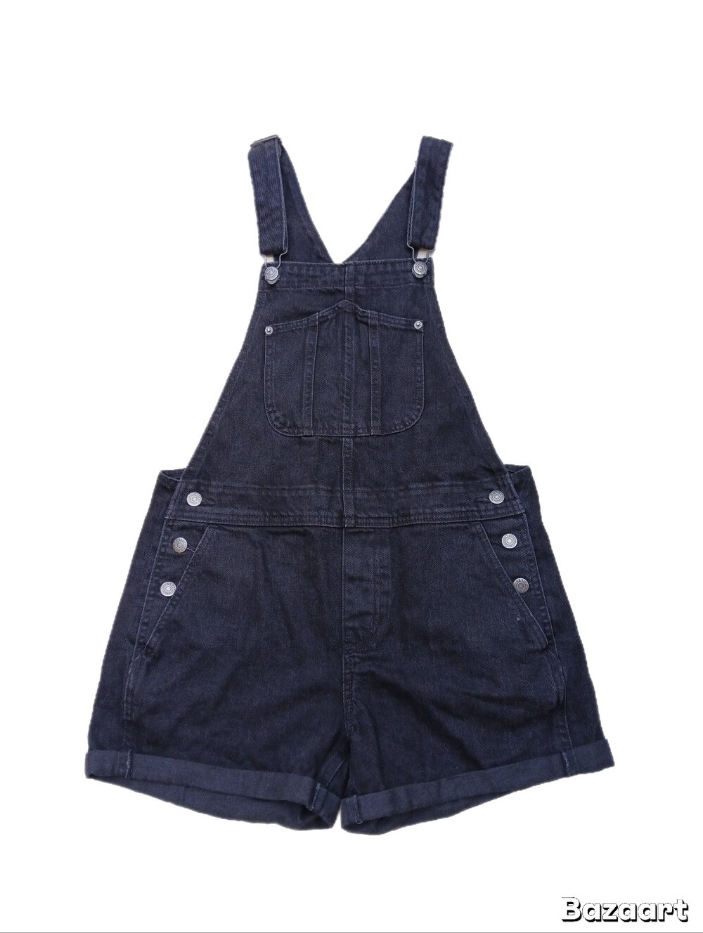 Old Navy Women's Faded Black Denim Overalls | Sz Sm